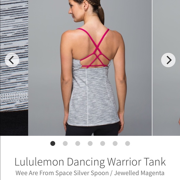 lululemon athletica Tops - Lululemon Dancing Warrior Tank Size 4 Silver Spoon